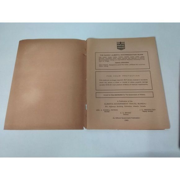 Vintage 1965 Sunny Alberta Accommodations National Parks Travel Guide Map Ad - Picture 3 of 7